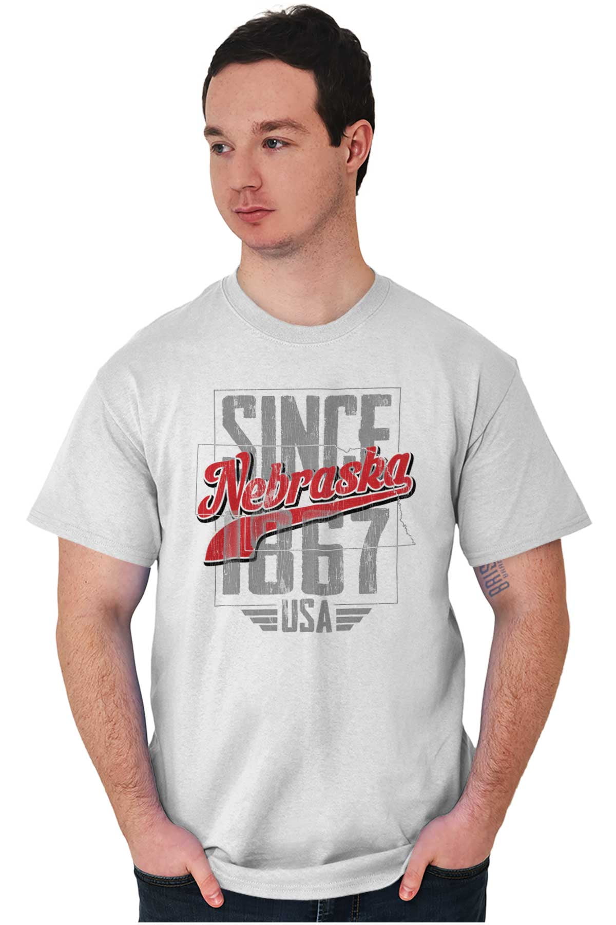 Sports Short Sleeve TShirt Tees Tshirts Nebraska Varsity College
