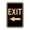 Black Gold, variant on Signs ByLITA Portrait Round Exit Left Arrow Sign with Adhesive Tape (Light Grey/Burgundy) - Small