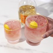 Viski Meridian Crystal Old Fashioned Cocktail Glasses, 12oz (Set of 2)
