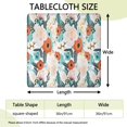 thumbnail image 2 of Pioneer Flower Floral Print Pattern Square Fitted Tablecloth with Elastic Edge,Square Table Cover,Washable Elastic Table Cover for Home Kitchen Party Decor 36"x36", 2 of 6
