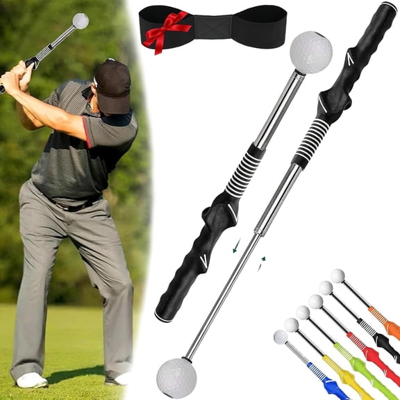Gloryboom Golf, Gloryboom Telescopic Club, Retractable Golf Swing Training Aid, Portable Golf Grip Trainer with Click Feedback, Strength & Tempo Training for Right & Left-Handed Golfers