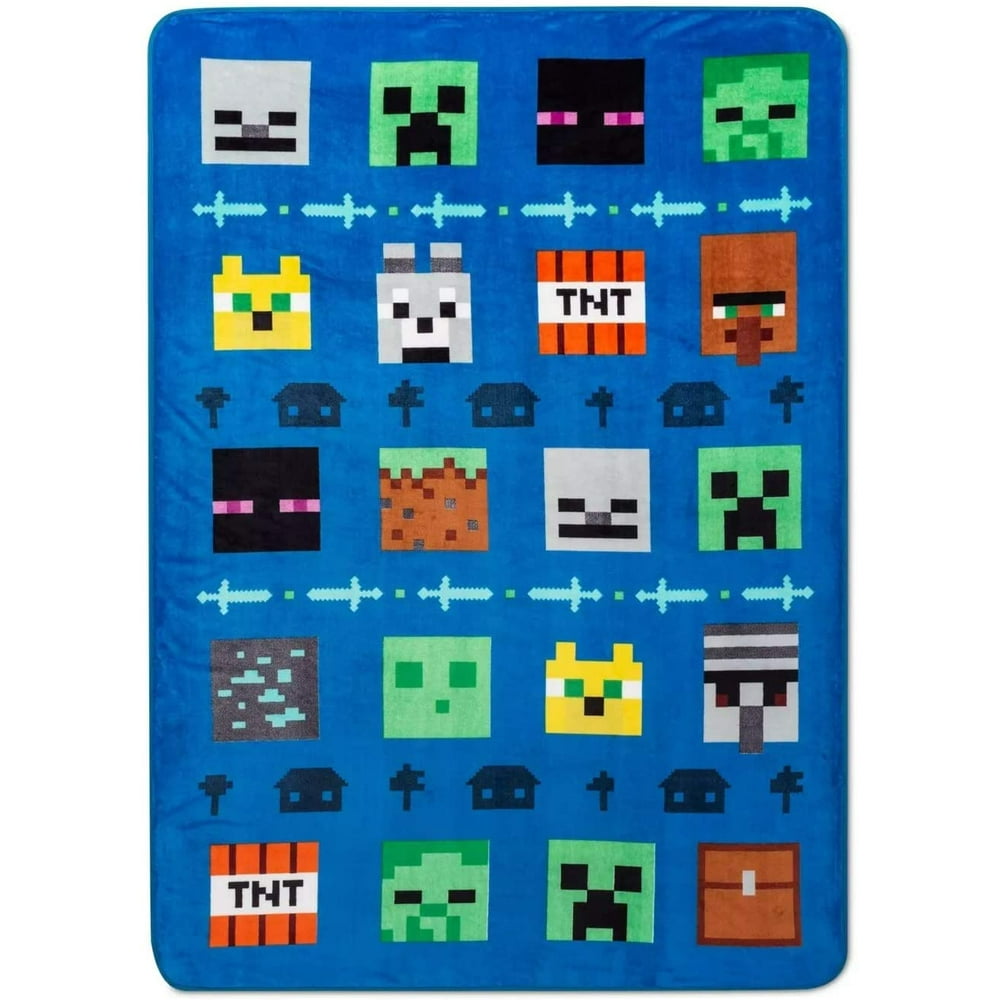 Minecraft "Creeper" 62 x 90 Pattern Blanket