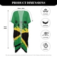 thumbnail image 6 of Xoenoiee Jamaica Flag Palm Tree Print Women's Kimono Cardigan Summer Swimsuit Coverups Beach Cover Up Quick Dry Open Front Resort Wear for Vacation, 6 of 7