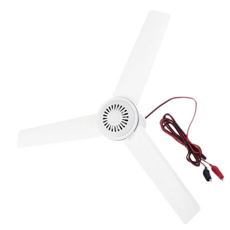 

OOKWE 12V Battery Powered Ceiling Canopy Fan 19.6inch Hanging Camping Tent Hanger Fan for Outdoor Barbecue Home Dormitory