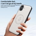 thumbnail image 5 of for iPhone 16 Case Magnetic Bracket, Built-in Invisible Kickstand [Compatible with Magsafe] Wireless Charging PU Leather Rugged Protection for iPhone 16 Phone Cases, Green, 5 of 8