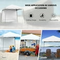 thumbnail image 6 of Gymax 10ft X 10ft Pop Up Tent Slant Leg Canopy W/ Roll-up Side Wall White, 6 of 10