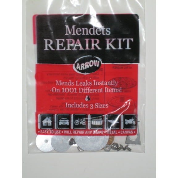 Mendets Repair Kit Fix Metal Canvas Rubber Plastic Leather