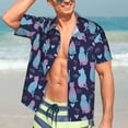 thumbnail image 5 of Picia Silhouette Cats Gentle Cotton Regular Fit Short Sleeve Casual Hawaiian Shirt for Men-X-Large, 5 of 9