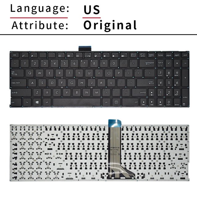 Original US Russian SP BR Laptop Keyboard For ASUS X555L A555Y R557L R556L FL5600 W519L VM510L VM590L X553M W509L R565L X503M US Original