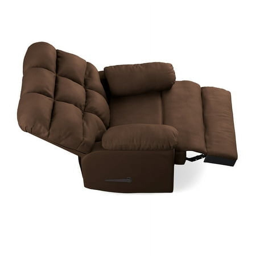 Homesvale Wall Hugger Recliner, Dark Brown Microfiber, For Living Room
