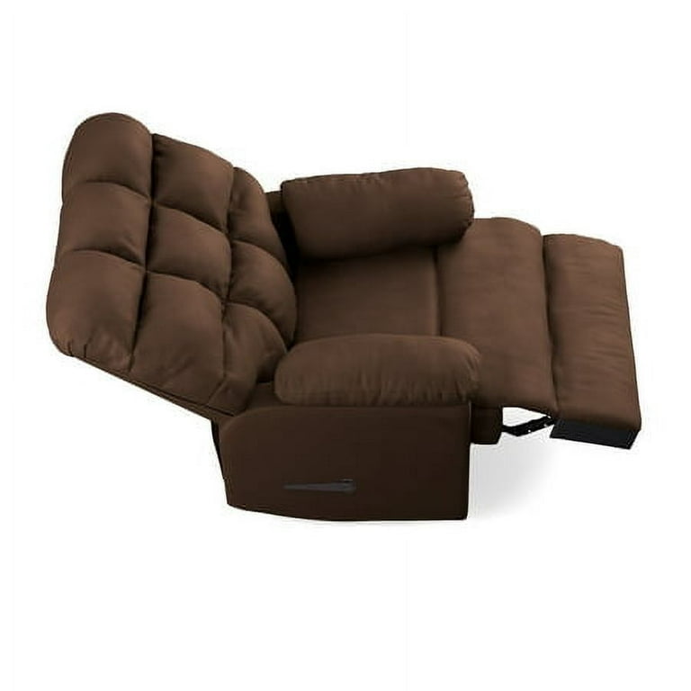 Homesvale Wall Hugger Recliner, Dark Brown Microfiber, For Living