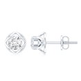 thumbnail image 3 of Rosec Jewels Lab Grown Diamond Stud Earrings for Women - 5 MM - EF-VS Quality, 925 Sterling Silver, 3 of 6