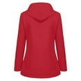 thumbnail image 3 of Women's Plus Velvet Jacket Warm Winter Windbreaker Hooded Coat Fashion Outdoor, S-5XL, 3 of 7