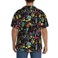 thumbnail image 3 of Kdxio Men's Hawaiian Shirt for Men Short Sleeve Shirt Colorful Geometric Figures Summer Casual Holiday Beach Button Down T-Shirts, 3 of 7