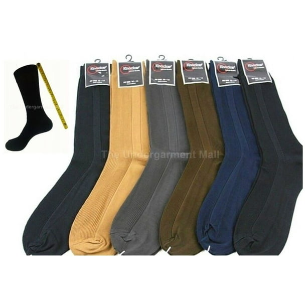 Men Dress Socks 6 Pairs Lot Ribbed Crew Style Casual Fashion Size 911