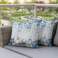 thumbnail image 3 of Outdoor Pillow Covers 18x18 Set of 2, Blue Pumpkin Fall Waterproof Patio Throw Pillow Covers for Couch Sofa Chair, Thanksgiving Watercolor Eucalyptus Leaves Decorative Pillowcases for Throw Pillows, 3 of 9