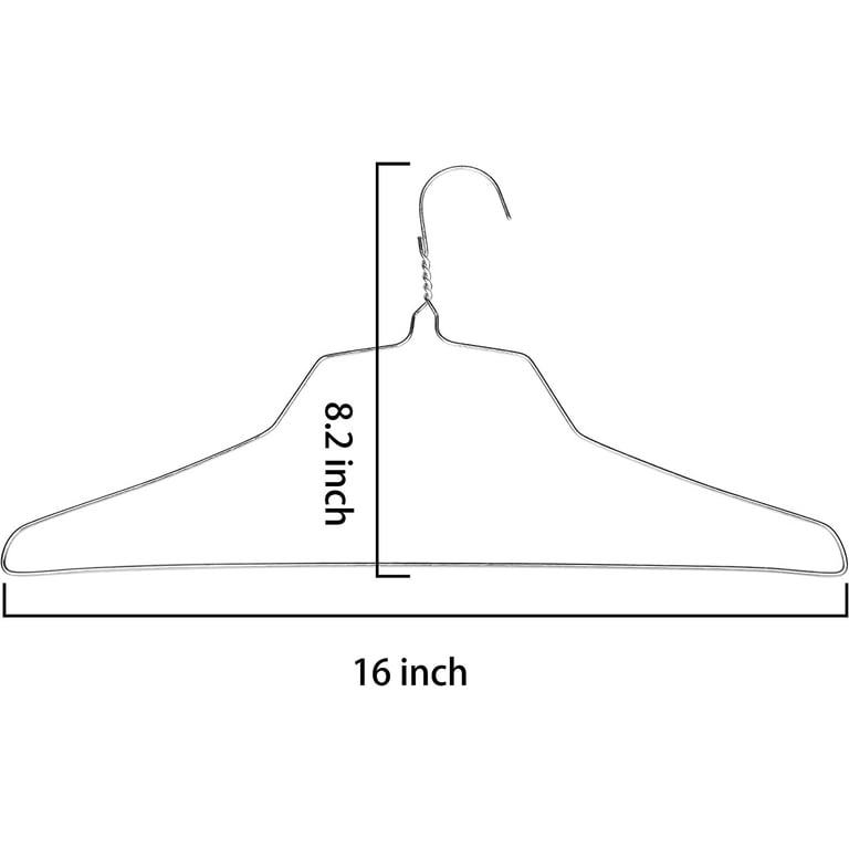 Specilite Clothes Hangers, 16 inch 12 Gauge Metal Wire Hanger Bulk for Standard