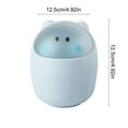 thumbnail image 3 of Desktop Mini Trash Bin | Compact Flip-Top Plastic Desk Garbage Can | Small Storage Wastebasket for Office & Home | ABS Material | 6.5 x 5 x 5 in | Sky Blue Pink White | 195g, 3 of 6