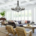 thumbnail image 5 of ACROMA Fidenza 12-light Modern Farmhouse Empire Wagon Wheel Chandelier with UL - D40'' * H135'' Muted Brass & Matte Black Satin, Matte, 5 of 5