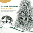 thumbnail image 6 of UBesGoo 7ft Snow Flocked Christmas Tree, Pre-Lit Hinged Artificial Pine with 400 Lights, Snowy Green, 6 of 12