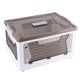thumbnail image 2 of Caja de almacenamiento plegable apilable con ruedas inferiores, contenedor organizador de almacenamiento plegable de 1 capa, 2 of 14