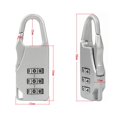 thumbnail image 2 of Peggybuy Mini 3 Digit Combination Padlock Zinc Alloy Travel Luggage Lock (Green), 2 of 9