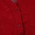 thumbnail image 3 of Camisa sin mangas Zulema Ocasional Cuello En V Rojo 3XL, 3 of 8