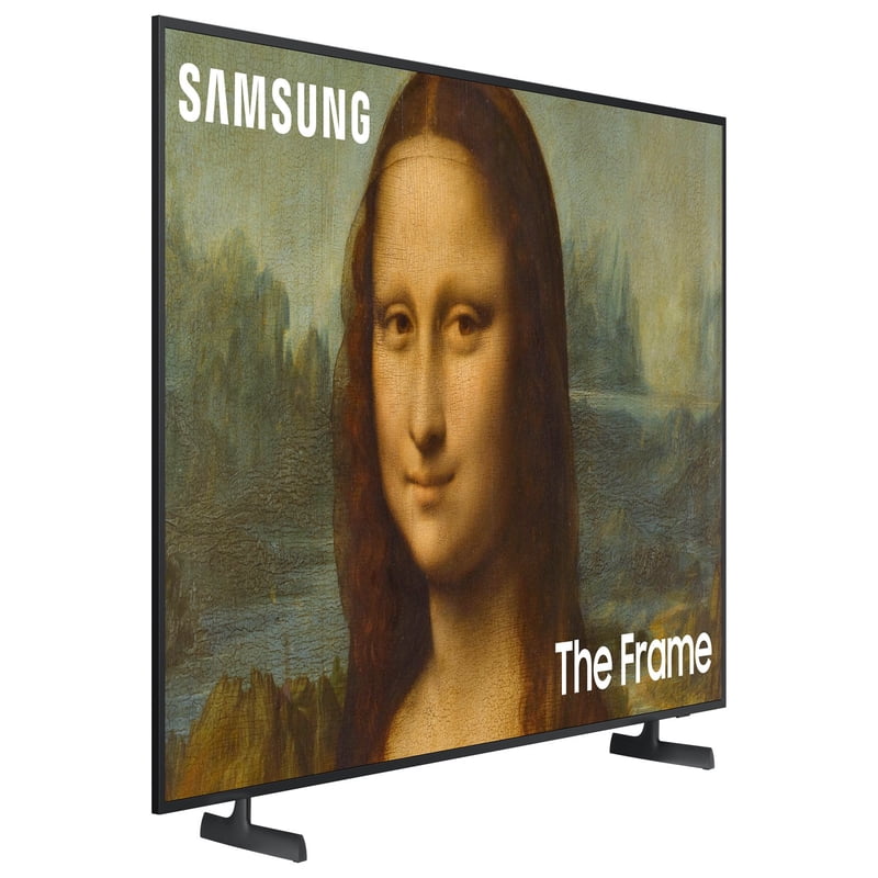 SAMSUNG 85" Class LS03B The Frame QLED 4K Smart TV QN85LS03BAFXZA front and back view