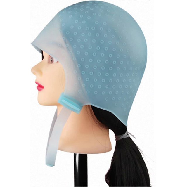 Silicone highlighting cap professional highlighting poke hole cap reusable hair color cap for salon hair coloring tools (1pc )