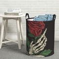 thumbnail image 6 of ZICANCN Laundry Basket Organizer, Skull Hand Rose Flower Collapsible Hamper for Bathroom Bedroom Laundry Room, Medium Size, 6 of 7