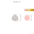 thumbnail image 3 of ANGARA Natural Diamond Trillion Halo Pendant in 14K Rose Gold for Women (Size-4.1mm| Color-H| Clarity-SI2) | April Birthstone, Birthday, Anniversary, Jewelry Gift for Women | Natural Diamond Necklace, 3 of 7