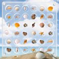 thumbnail image 2 of Seashell Display Box Magnetic Seashell Storage Case Clear Acrylic Seashell Organizers 36 Grids/64 Grids/100 Grids Portable Seashell Container for Small Stone Diamond Crystal 12x12cm, 2 of 10