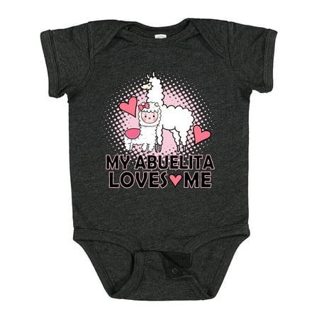 

Inktastic My Abuelita Loves Me Baby Llama Gift Baby Girl Bodysuit