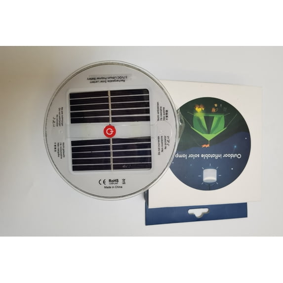 PVC solar inflatable light, LED tent folding light, waterproof inflatable camping light, portable outdoor waterproof light,White transparent