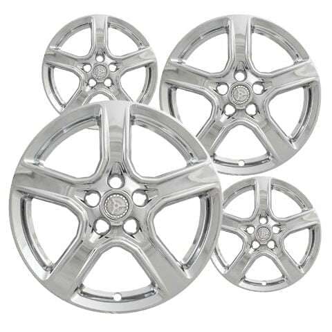 18 inch Chrome ABS Wheel Skins Set Compatible with 15-24 Chevrolet Camaro LT, 2015 Camaro LS & Impostors for 5758 Wheel Series