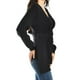 thumbnail image 4 of Blusa de punto diseño cruzado Roman Fashion /Juvenil, 6688 (Negro) negro M, 4 of 6