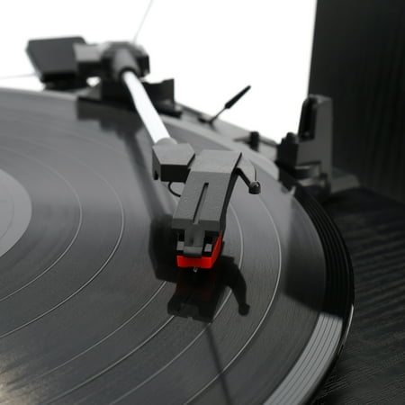 Victrola Montauk Bluetooth Record Player with 3 speed Turntable and Bookshelf Speakers - Black
