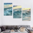 thumbnail image 4 of JRXY Sunset Ocean Decor Wall Art Beach Nature Landscape Picture Canvas Print for Living Room with Framed,Wall Art for Living Room Decor Nature Artwork Prints Framed,3 pcs 12x16x3pcs, 4 of 4