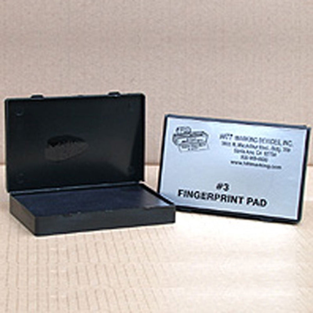 Finger Print Pad 2 x 4 LE3 Quick Drying Ink Law Enforcement Ink Pad