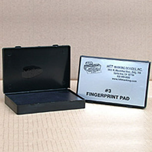 Finger Print Pad 2 x 4 LE3 Quick Drying Ink Law Enforcement