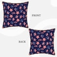 thumbnail image 3 of Fotbe American Stars Pattern Velvet Decorative Throw Pillow Covers with Elegant Piping, Soft Plush Cushion Cover for Sofa, Bed, Car, Office-18"x18", 3 of 8