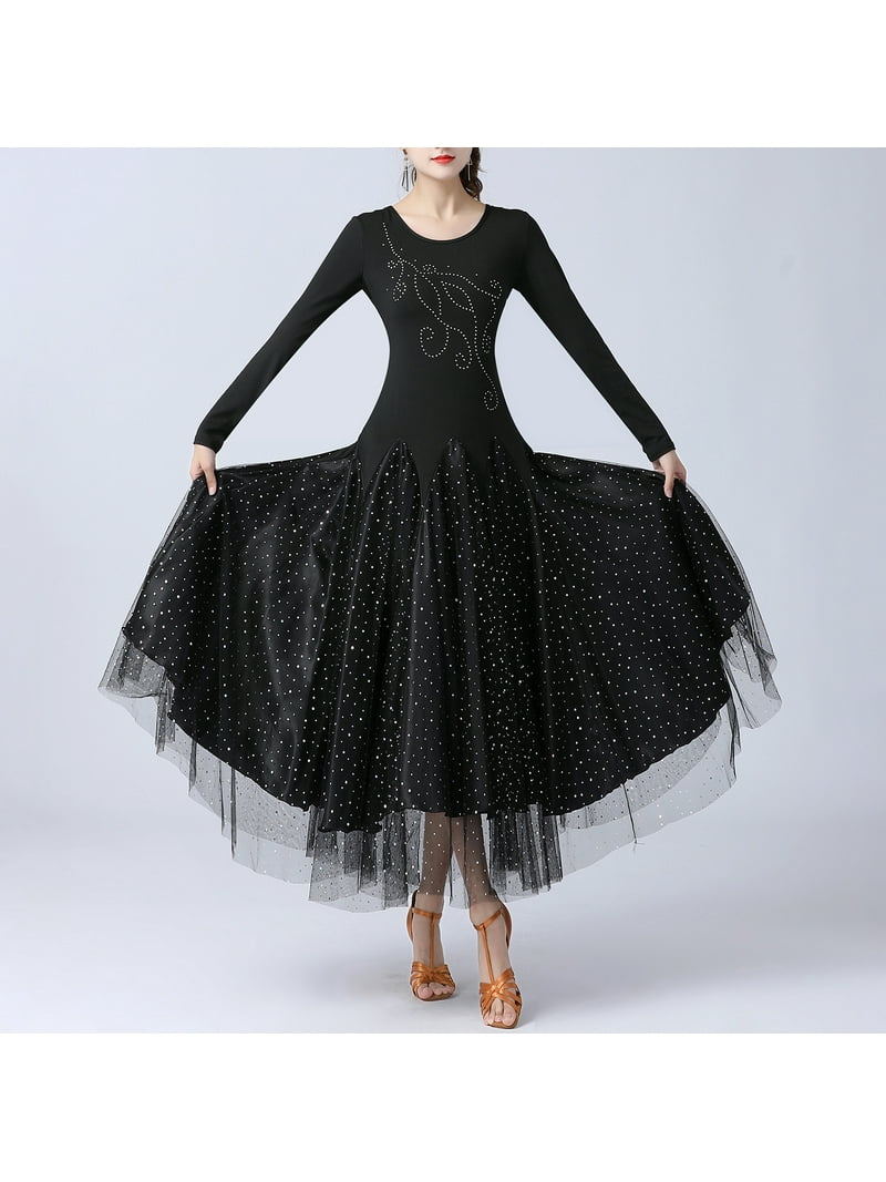 ballroom long dresses TID Floral Lace Ballroom Dress D014