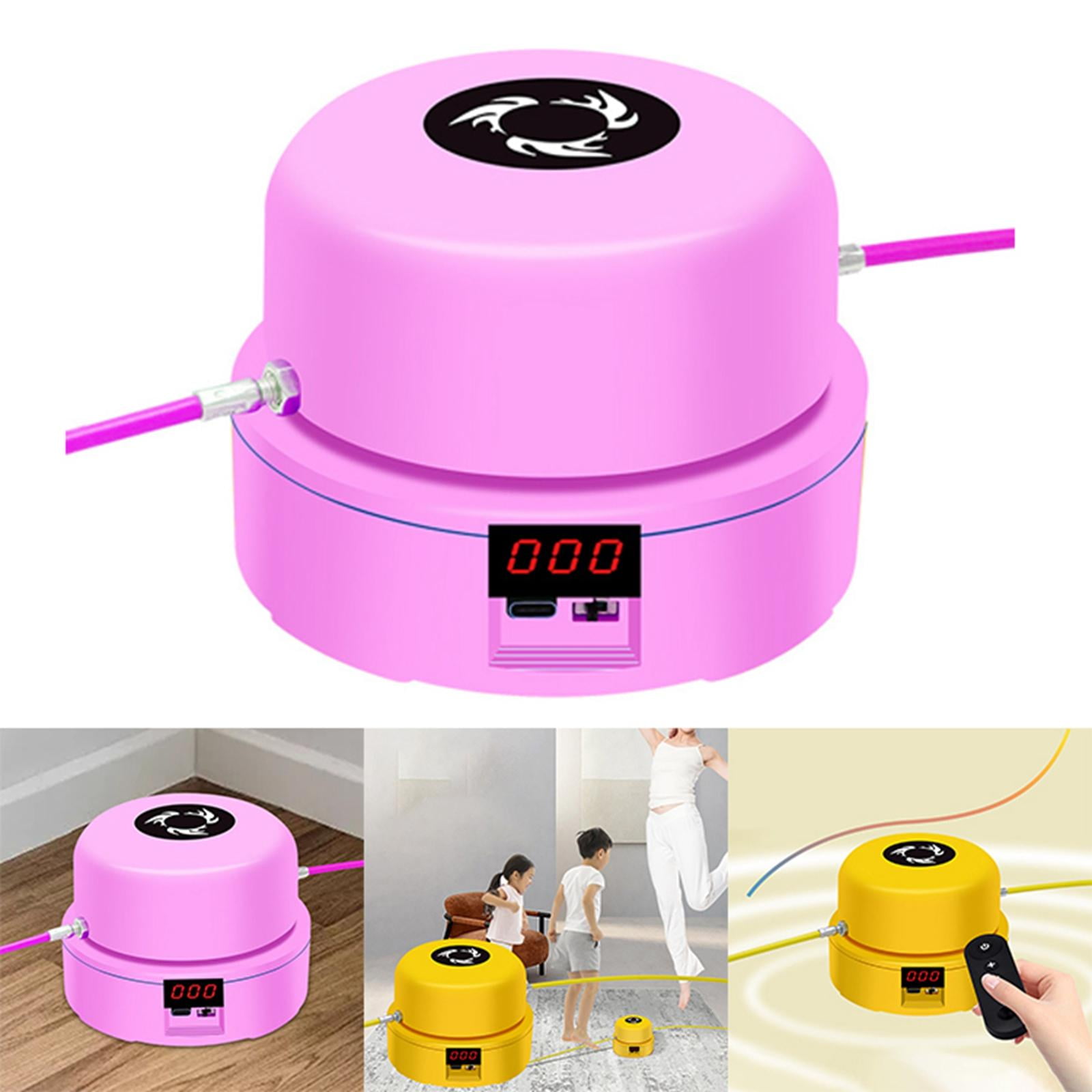 Axioma Machine, Automatic Counting Low Noise Remote Control Skipping Rope for Adults Kids Office Workout Training Entertaining Sports , Pink