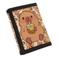 thumbnail image 2 of Chririnla Capybaras Trifold Card Wallet for Travel, Polyester Clutch Wallet with Slim Foldable Children Wallets, 2 of 7