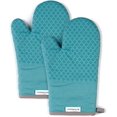 thumbnail image 1 of Kitchen Aid Asteroid Mitaines de Four en Coton avec Poignée en Silicone, Ensemble de 2, Aqua, 1 of 6