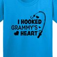 thumbnail image 4 of Inktastic I Hooked Grammy's Heart with Fishing Rod Youth T-Shirt, 4 of 5