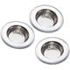 thumbnail image 1 of Juego de colador de acero inoxidable de 3 piezas: ideal para ducha, lavabo y bañera, 11,5 cm de diámetro. Accesorios de cocina de primera calidad., 1 of 7