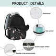 thumbnail image 3 of Floral Print Travel Backpack for Students Lightweight and Multifunctional School Bag with Tropical Flower and Leaves Pattern, 3 of 6