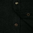 thumbnail image 6 of COEVALS CLUB Mens Flannel Long Sleeve Shirts Corduroy Lined Snap Button Up Cotton Western Solid Shirts (Black/L 17#), 6 of 7