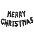 thumbnail image 2 of Globos de helio con letras de Mylar de aluminio negro de 16 pulgadas, decoración para fiestas navideñas, pancartas, etc., 2 of 4